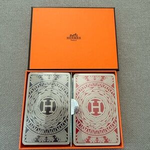Hermès Playing Cards Set - Orange Box with Black & Red Decks